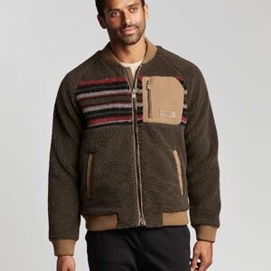 Pendleton Brown and Tan Bomber Jacket